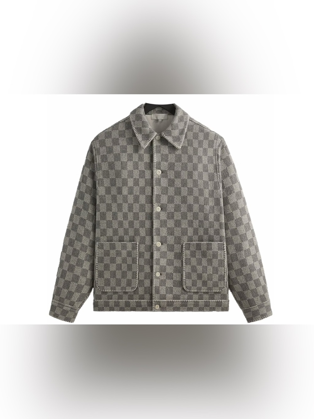 Kith Check Boucle Boxy Collared Overshirt Large - Picture 1 of 1